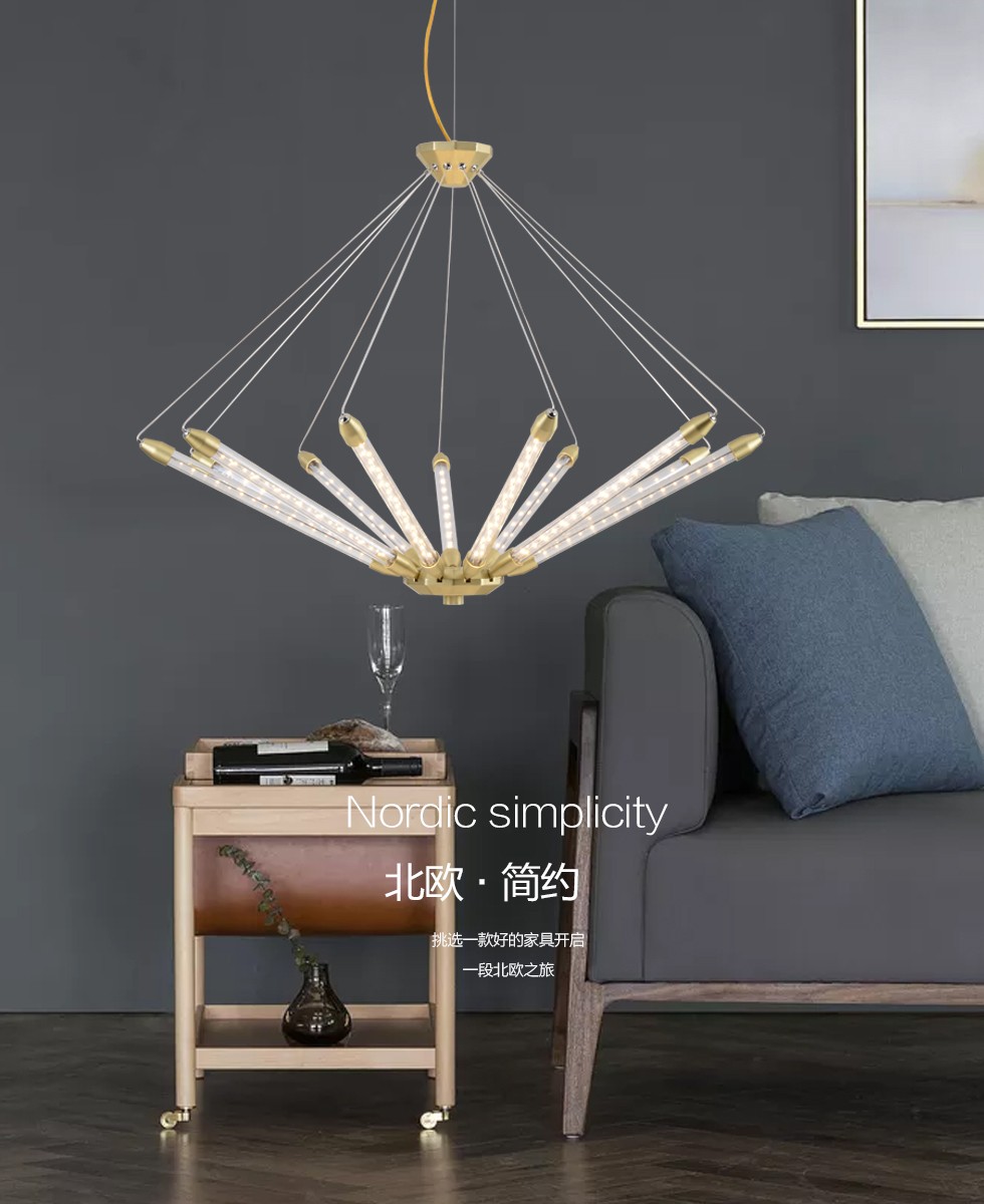 Modern creative acrylic living room dining room bedroom led Chandelier D060