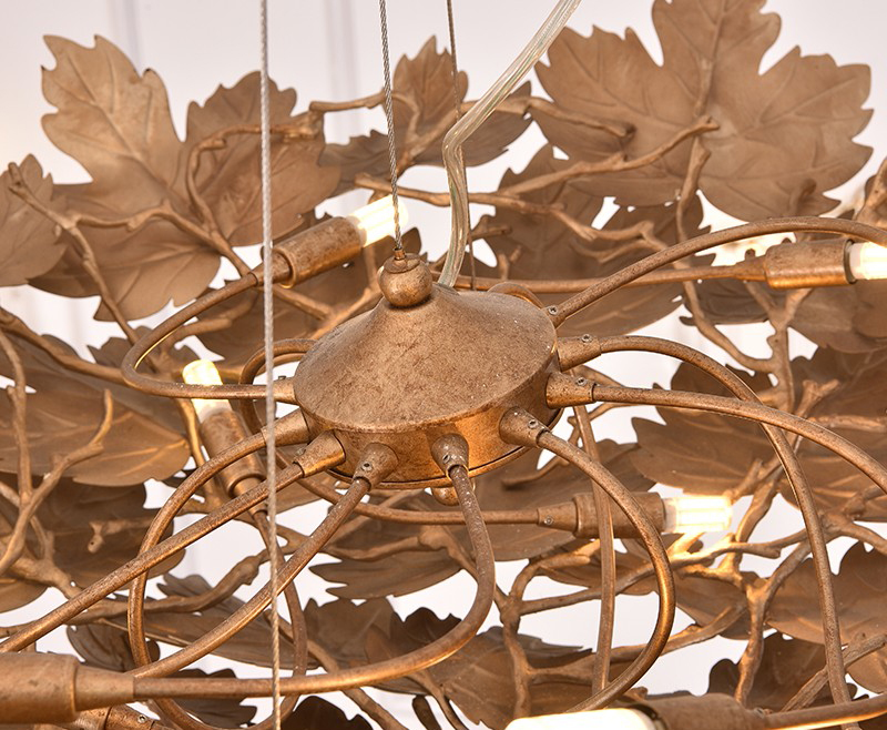 Copper maple leaf branch Nordic art design living room dining room Chandelier D9878