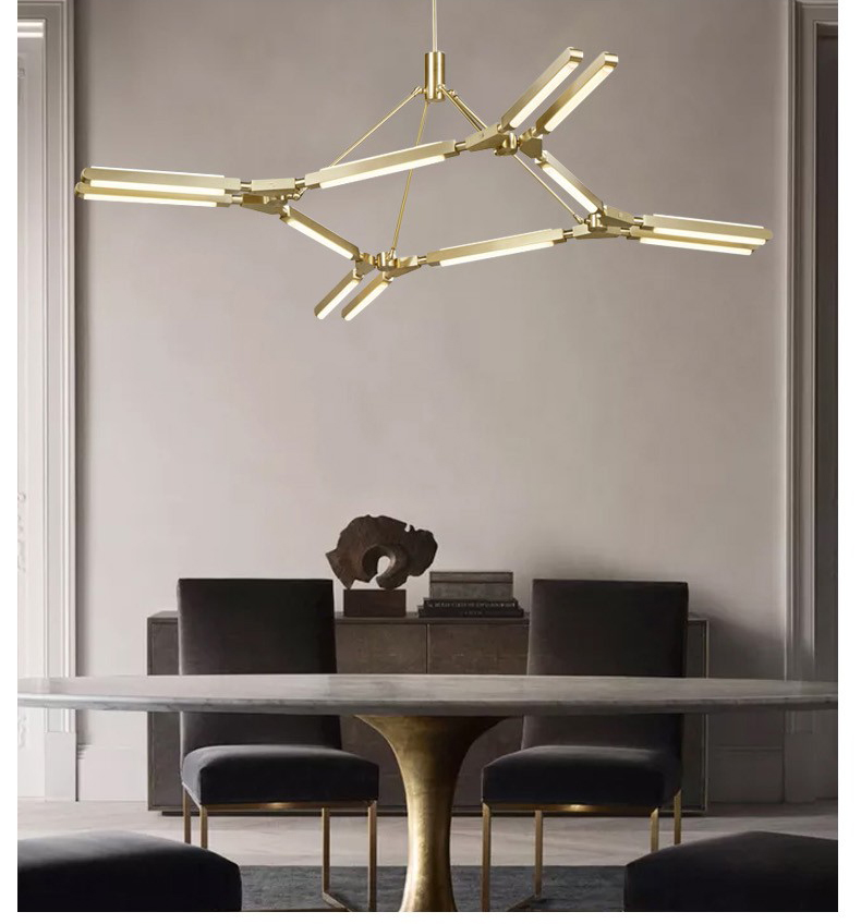 Nordic simple aluminum acrylic living room Chandelier D5564