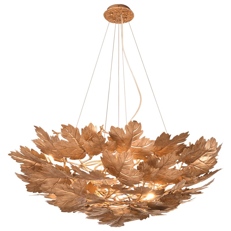 Copper maple leaf branch Nordic art design living room dining room Chandelier D9878