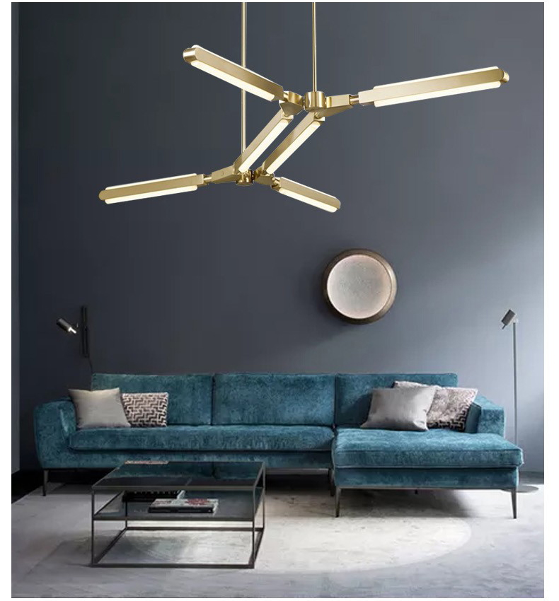 Nordic simple aluminum acrylic living room Chandelier D5564