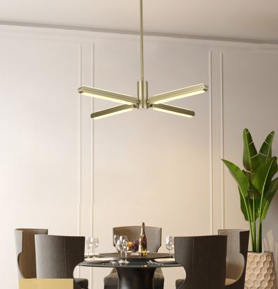 Nordic simple aluminum acrylic living room dining room led Chandelier D5564