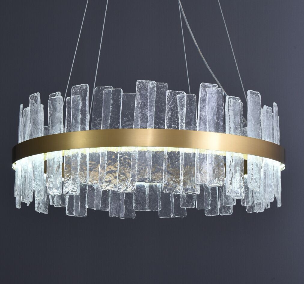 European simple crack art glass living room dining room led Chandelier P5579