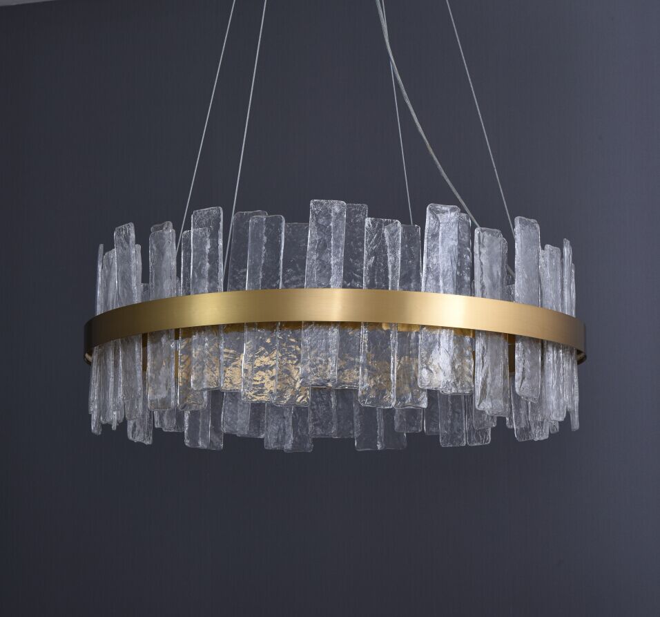 European simple crack art glass living room dining room led Chandelier P5579