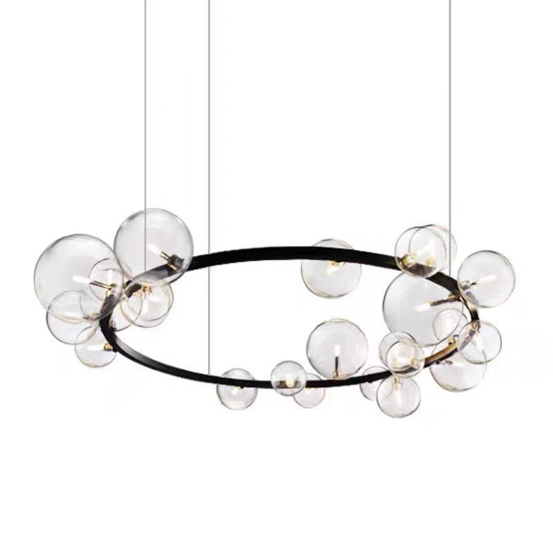 Modern simple art glass ball living room dining room led Chandelier P5660