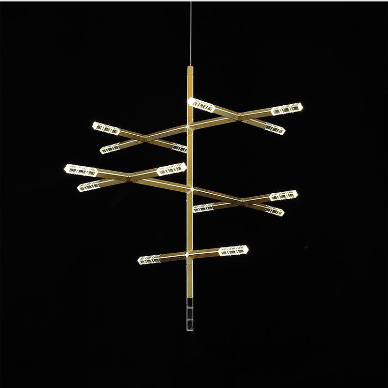 Original design creative cube LED engineering custom Chandelier D5373