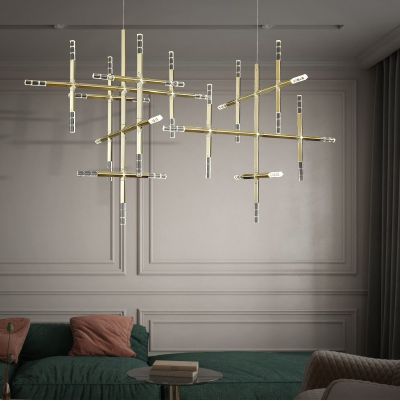 Original design creative cube LED engineering custom Chandelier D5373