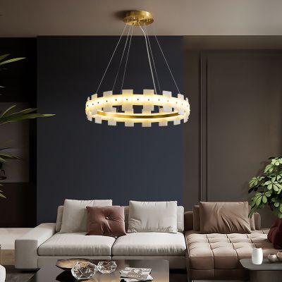 Modern creative marble ball copper living room dining room led Chandelier P5522