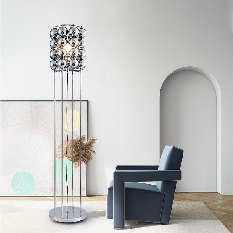 Light luxury postmodern stainless steel ball art floor lamp F6002