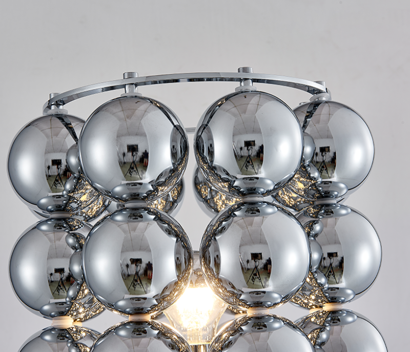 Light luxury postmodern stainless steel ball art floor lamp F6002