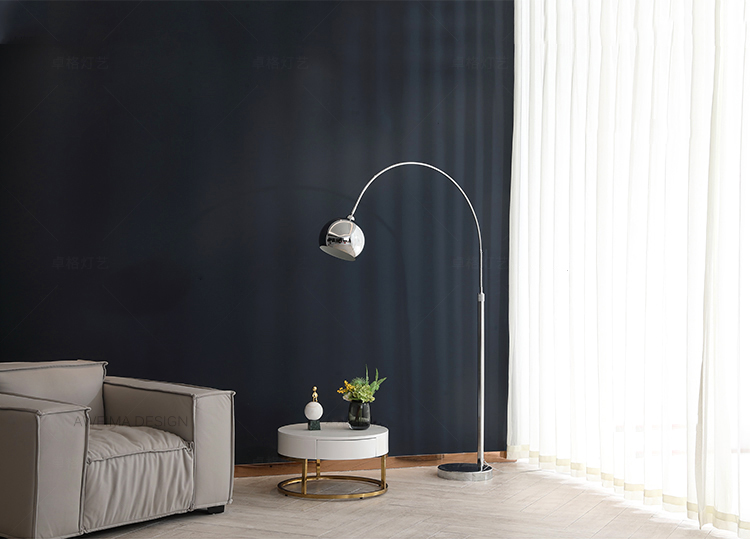 Light luxury postmodern simple Nordic lifting fishing floor lamp FD01