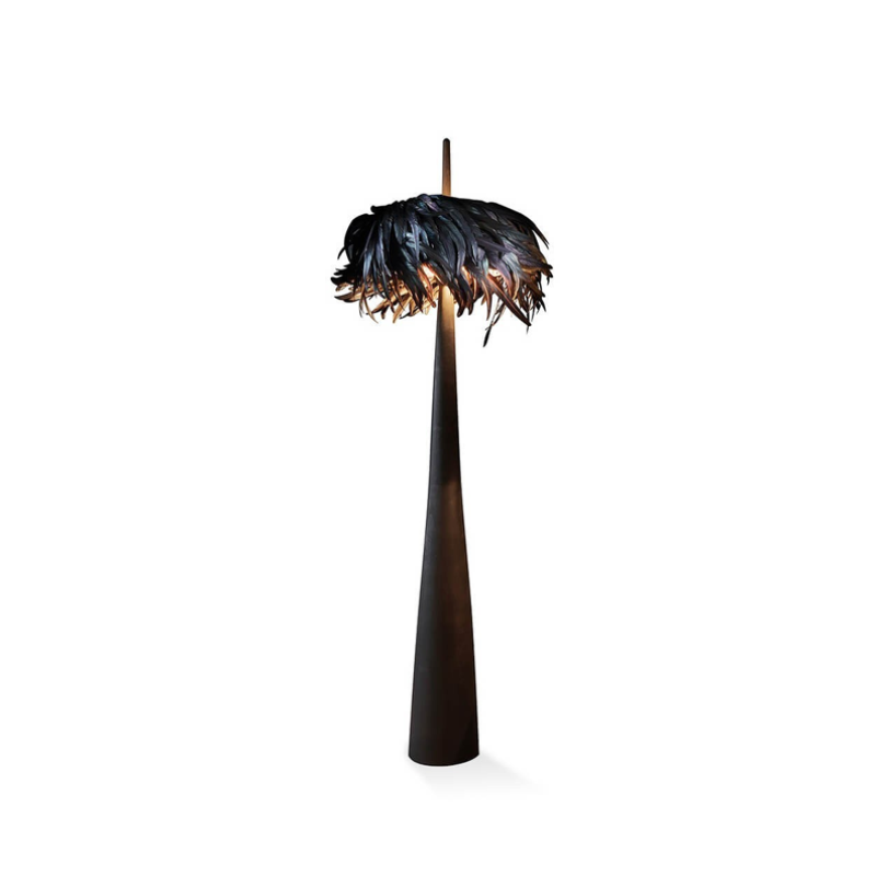 Living room bedroom bedside lamp  minimalist light luxury creative sofa feather floor lamp F2156