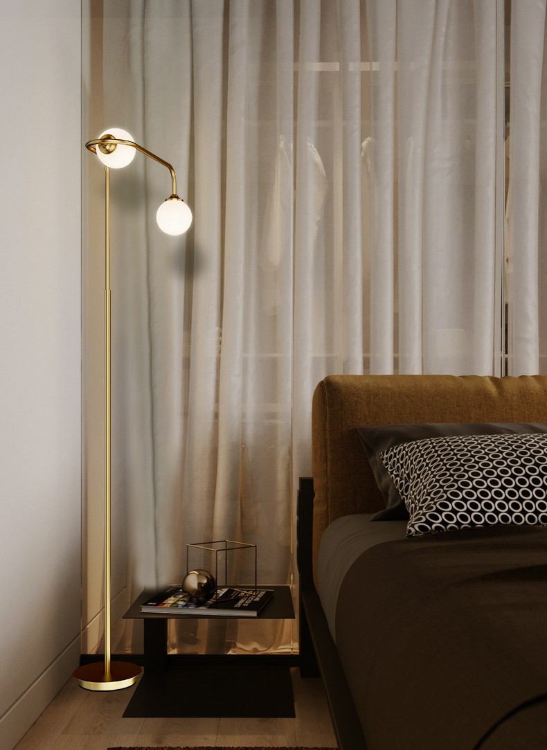 Living room bedroom bedside lamp Nordic minimalist light luxury creative sofa floor lamp F0218