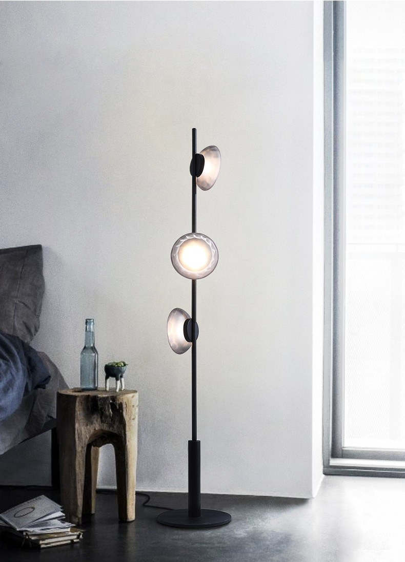 Living room bedroom bedside lamp Nordic postmodern iron glass floor lamp F2109