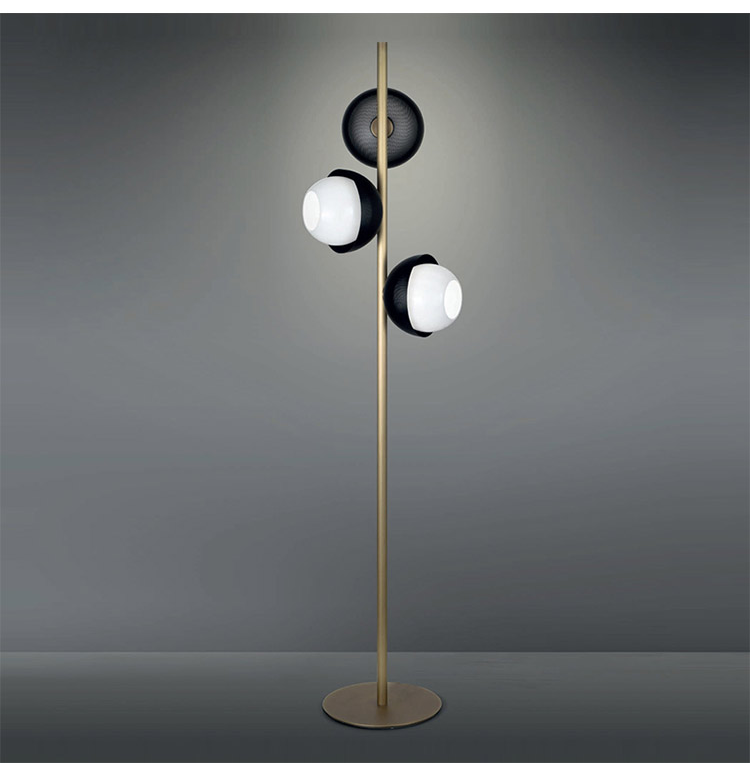 Living room bedroom bedside lamp Nordic postmodern iron glass floor lamp F8607