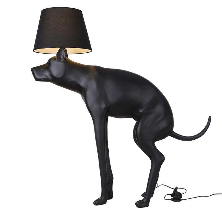 Postmodern art sculpture Abstract living room dog model resin floor lamp F2108