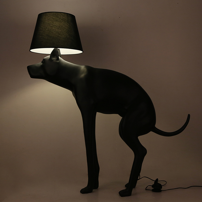 Postmodern art sculpture Abstract living room dog model resin floor lamp F2108