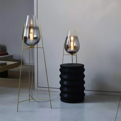 Post modern art led Glass Iron Italian floor lamp F6017