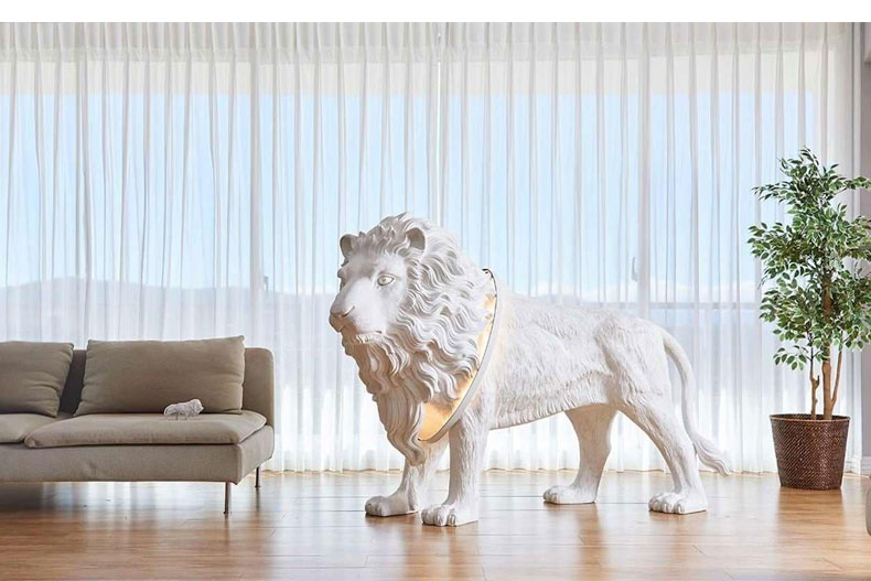 Villa Hotel engineering lamp LED lion sculpture floor lamp F2015