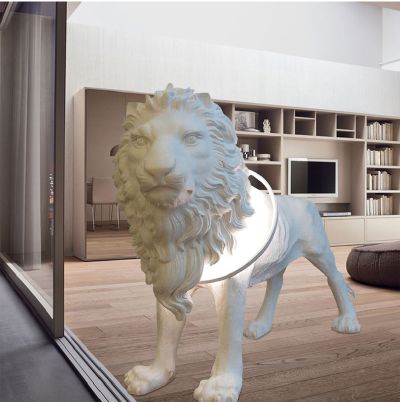 Villa Hotel engineering lamp LED lion sculpture floor lamp F2015