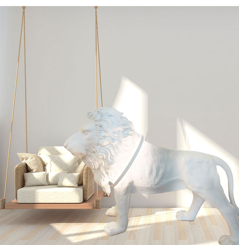 Villa Hotel engineering lamp LED lion sculpture floor lamp F2015