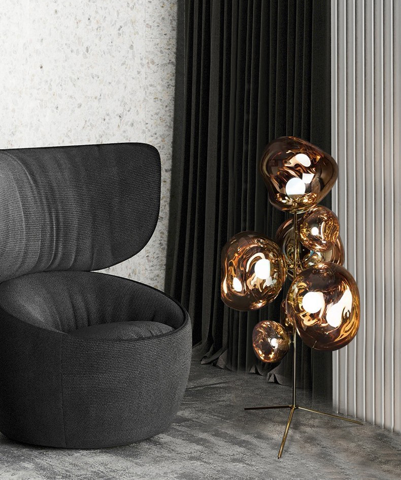 Simple Nordic acrylic PVC metal lava LED floor lamp F9081