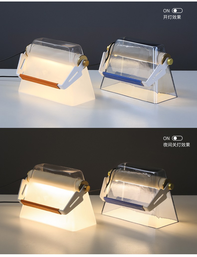 Simple Nordic Light luxury creative personality portable glass led table lamp T1171