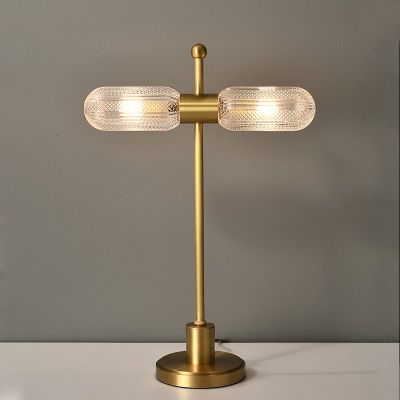 Light luxury simple Nordic postmodern all copper glass led table lamp T3257