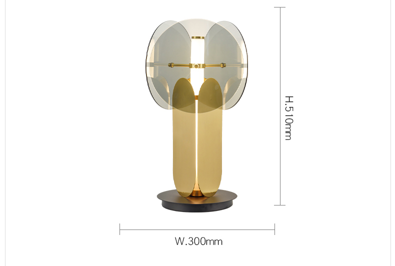 Light luxury simple Nordic postmodern light luxury postmodern metal table lamp LED table lamp T983