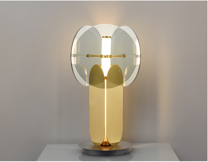 Light luxury simple Nordic postmodern light luxury postmodern metal table lamp LED table lamp T983