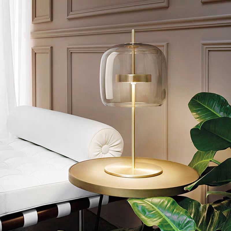 Light luxury postmodern living room dining room glass led table lamp T8323