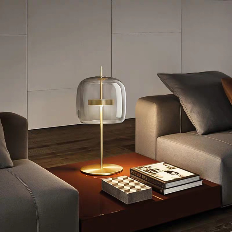 Light luxury postmodern living room dining room glass led table lamp T8323