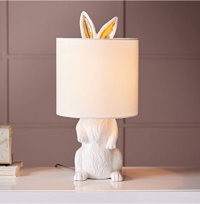 Simple modern living room dining room bedroom art resin rabbit led table lamp T8030