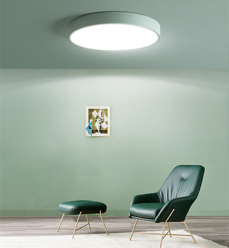 Simple modern living room dining room bedroom art colorful macarone led ceiling lamp C9306