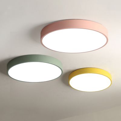 Simple modern living room dining room bedroom art colorful macarone led ceiling lamp C9306