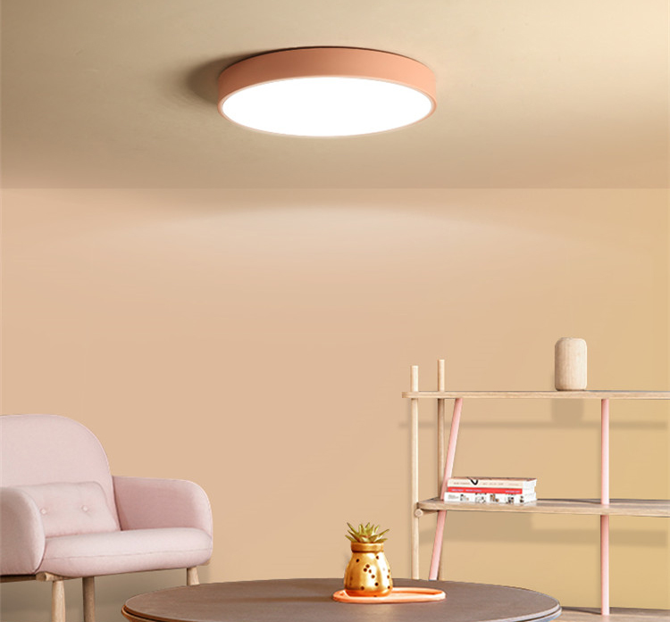 Simple modern living room dining room bedroom art colorful macarone led ceiling lamp C9306