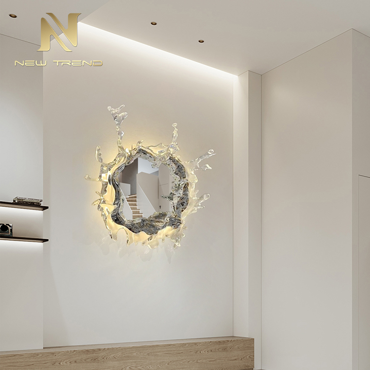 Wholesale Price Living Room Bedroom Bathroom Modern Makeup Water Drop Glass LED Mirror Light WMS8216