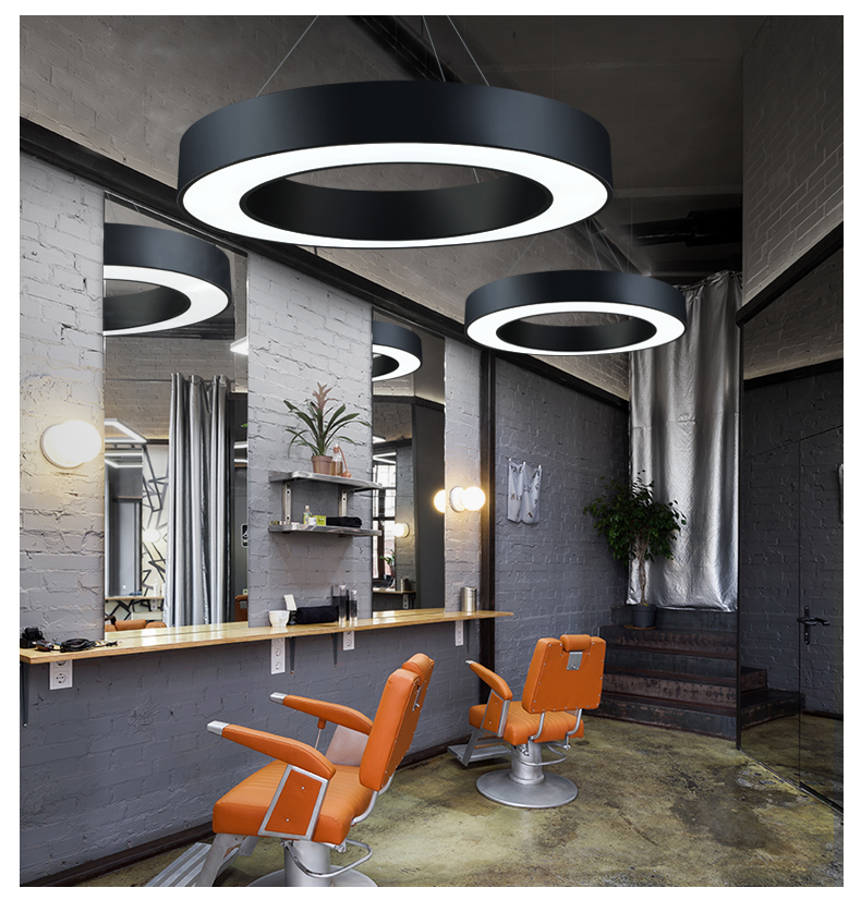 Office chandelier circular ring gym shop lobby shopping mall supermarket project