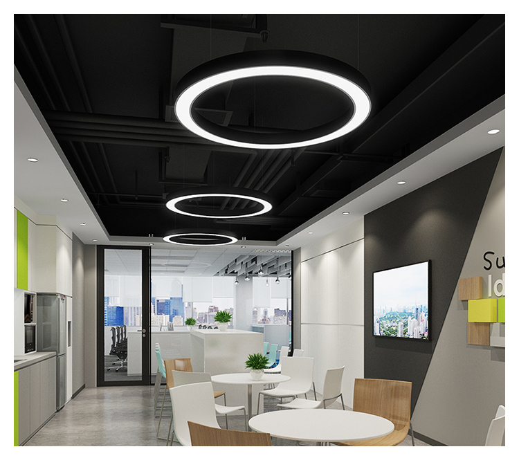 Office chandelier circular ring gym shop lobby shopping mall supermarket project