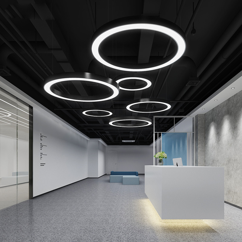 Office chandelier circular ring gym shop lobby shopping mall supermarket project