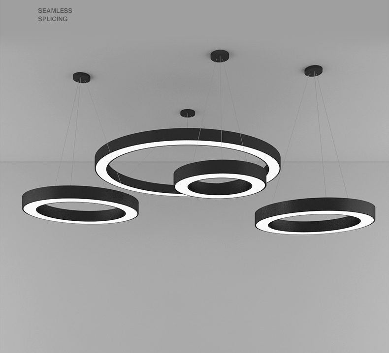 Office chandelier circular ring gym shop lobby shopping mall supermarket project