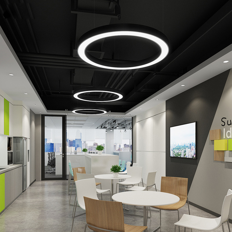 Office chandelier circular ring gym shop lobby shopping mall supermarket project