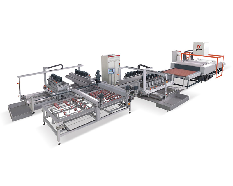 FSYM Glass straight line double round edge production line