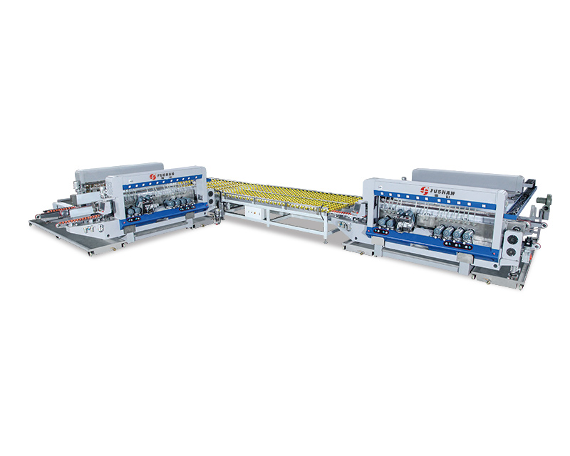 Glass straight-line double edging line