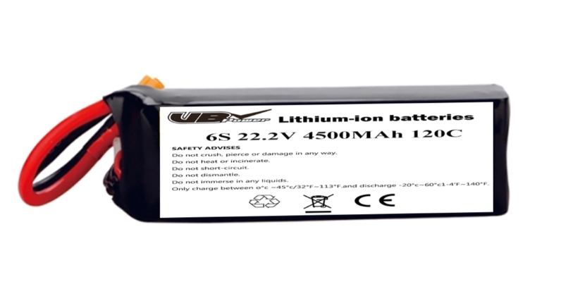 4500mAh 120C 22.2V 6S CineLifter 锂电池带 XT90 插头