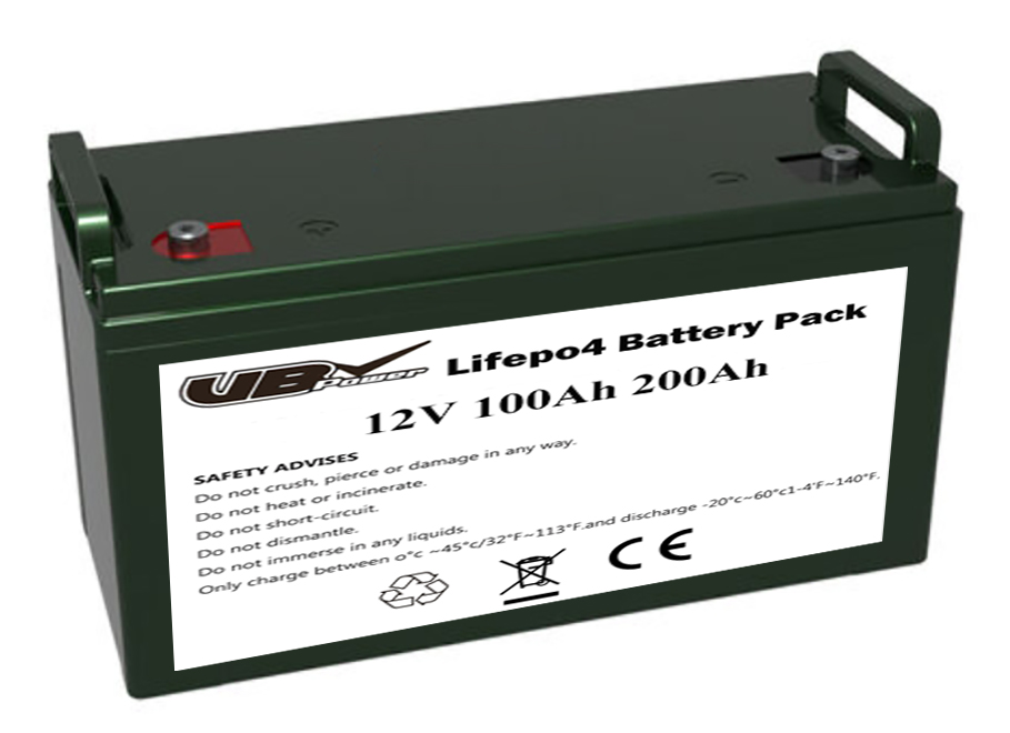 12V 100Ah 200Ah Lifepo4 深循環(huán)太陽能電池組電池