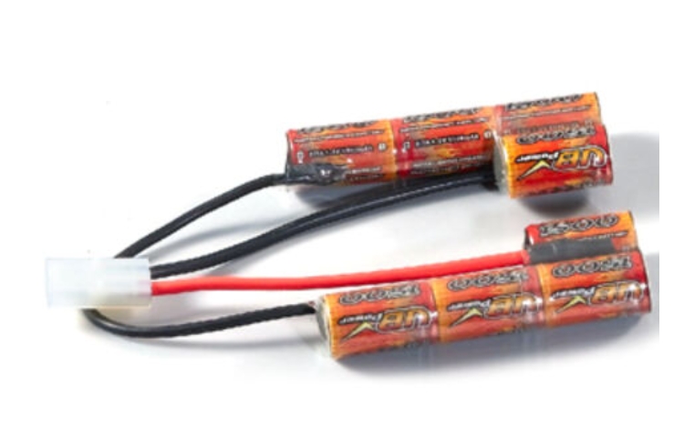 9.6V NiMH 2/3A 1,500mAh 迷你電池組，用于氣槍，0.9A 充電電流