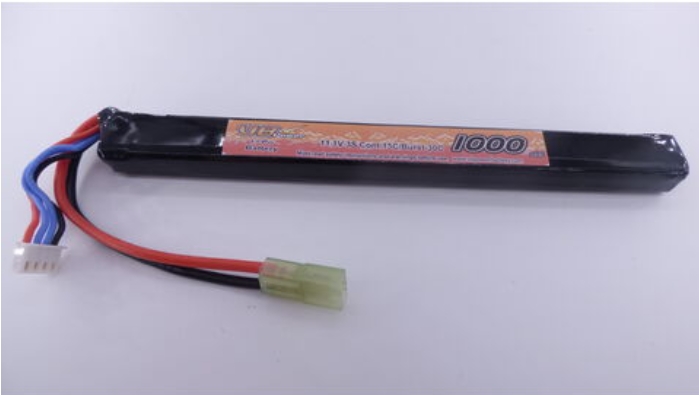 11.1V 1000mAh 鋰聚合物電池，20C 放電電流，用于氣槍