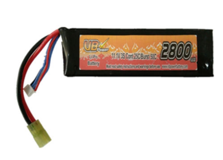 锂聚合物 11.1V 2800mAh 25C 放电电流棒包，用于气枪