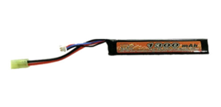 7.4V 1300mAh 聚合物鋰電，15C 放電電流，氣槍棒包